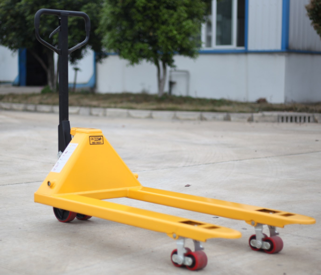What is the initial height and lifting height of the manual forklift