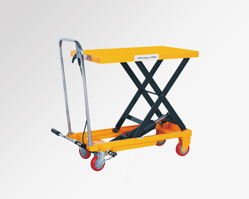 Guanhang small manual single shear hydraulic lifting platform truck